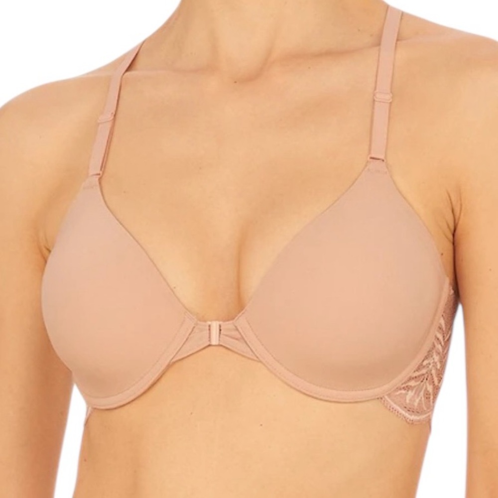 NATORI Lush Front Closure Contour Racerback T-Shirt Bra! Retail $74